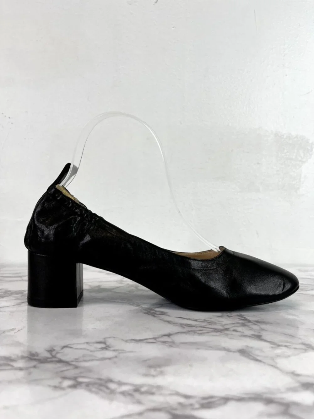 Everlane Women's Black The Italian Leather Day Heel Sz 5.5